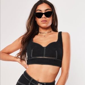 Misguided size 10 demin bralet nwt